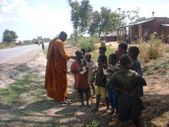 2005.12.23 - Bread and water giving to Masai and other children at Mikumi in Tanzania (2).jpg